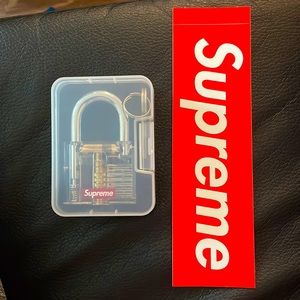 Supreme Clear lock with sticker